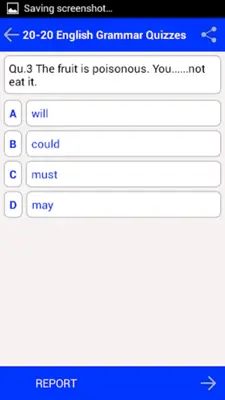 English Grammar Quiz android App screenshot 1