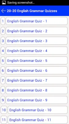 English Grammar Quiz android App screenshot 6